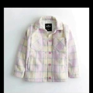 Hollister Cozy Brushed plaid  Shirt Jacket